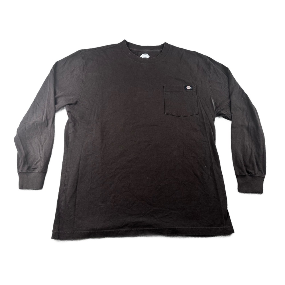 Dickies Long Sleeve T-Shirt Men L Brown Heavyweight Long Sleeve Relaxed Gorpcore